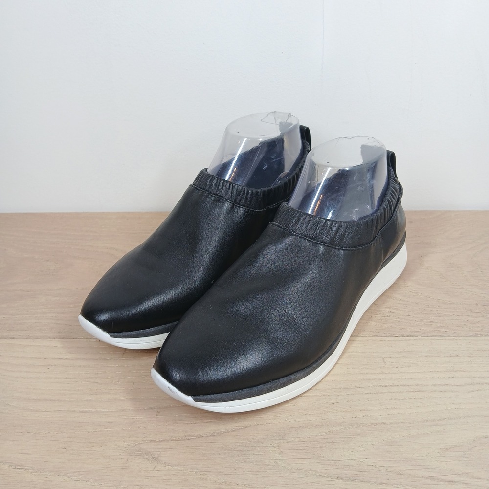 Louise et Cie Slip On Sneakers Women 7.5 Black Leather Platform Minimalist